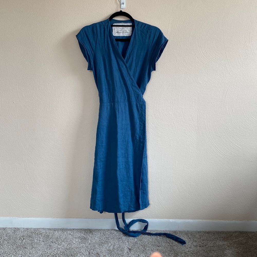 Not Perfect Linen summer wrap dress